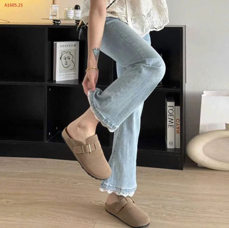 QUẦN JEAN ỐNG LOE GẤU REN -sỉ 168k