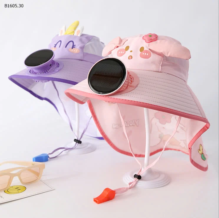 Mũ chống nắng kèm quạt-sỉ 125k