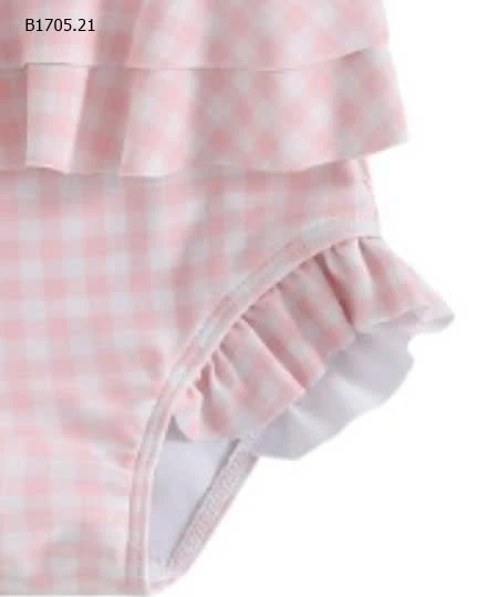 BỘ BƠI 2 DÂY KẺ CARO CHO BÉ GÁI  -sỉ 155k