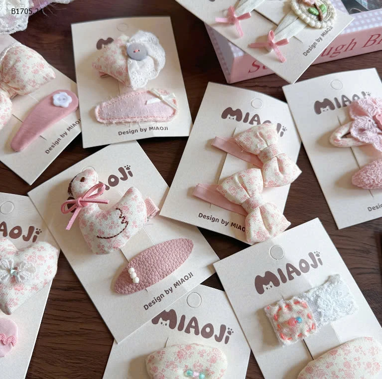 VỈ 2 KẸP TÓC TONE HỒNG KOREA-sỉ 40k