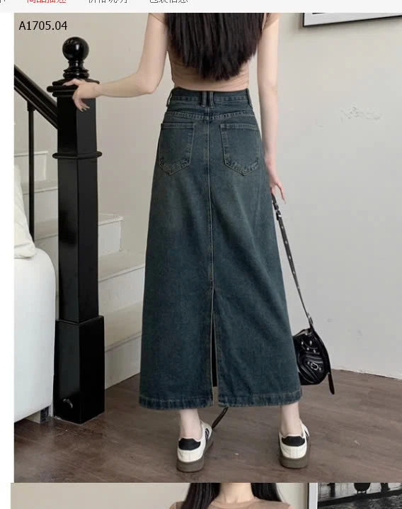 CHÂN VÁY JEAN DÁNG DÀI NỮ -sỉ 170k