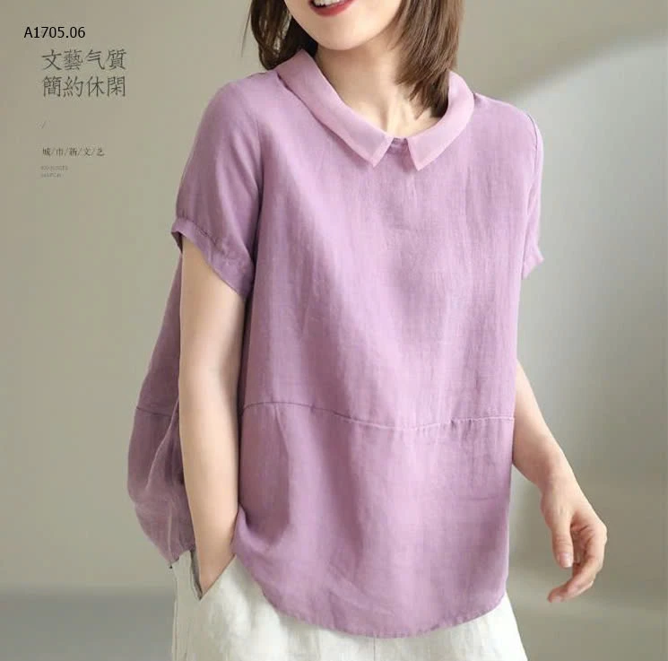 ÁO CỔ BẺ CỘC TAY CHO NỮ -sỉ 142k