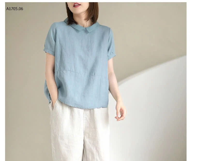 ÁO CỔ BẺ CỘC TAY CHO NỮ -sỉ 142k