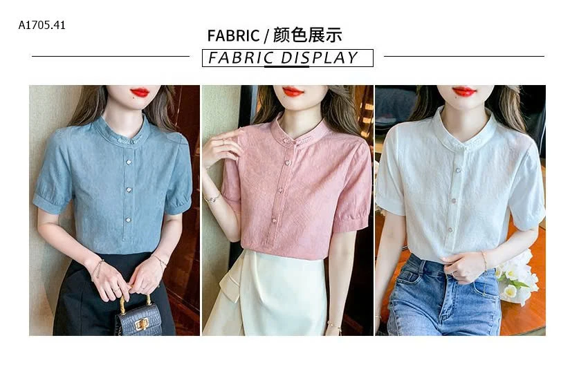 ÁO SƠ MI NỮ HOẠ TIẾT THÊU-sỉ 155k