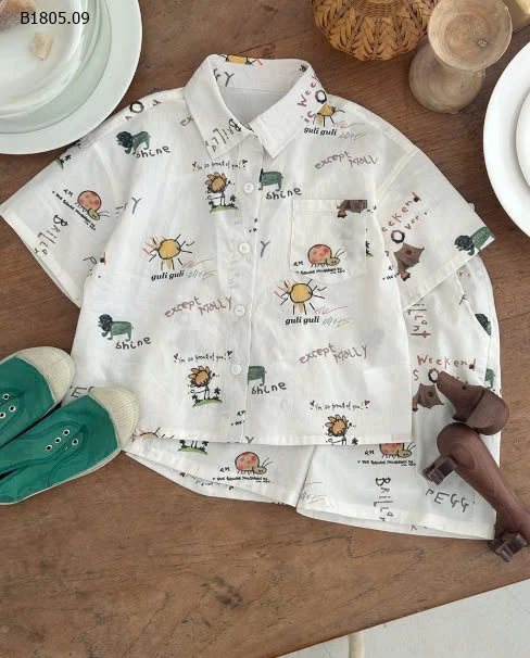 Sét bộ sơ mi cho BT Lanxi -Sỉ 164k