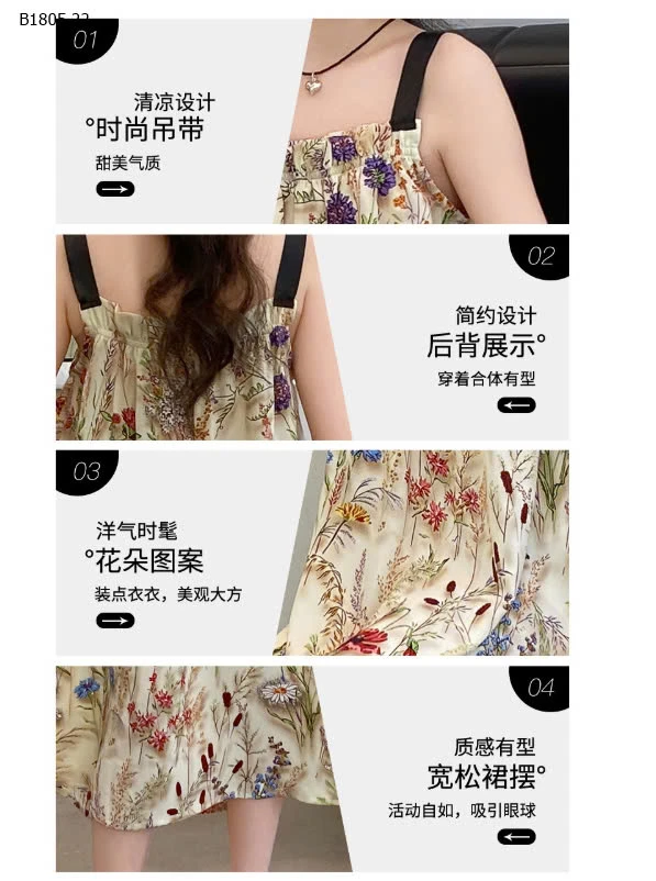 VÁY HAI DÂY HỌA TIẾT BÉ GÁI-Sỉ 138k