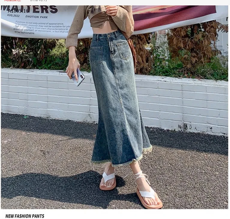 CHÂN VÁY JEANS DÁNG DÀI  - sỉ 157k