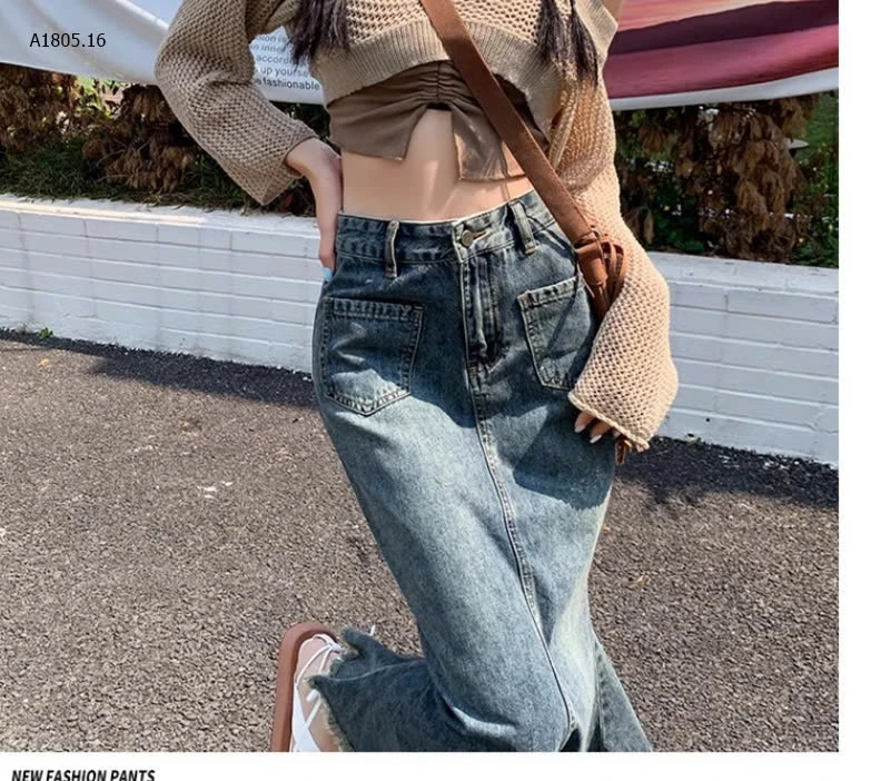 CHÂN VÁY JEANS DÁNG DÀI  - sỉ 157k