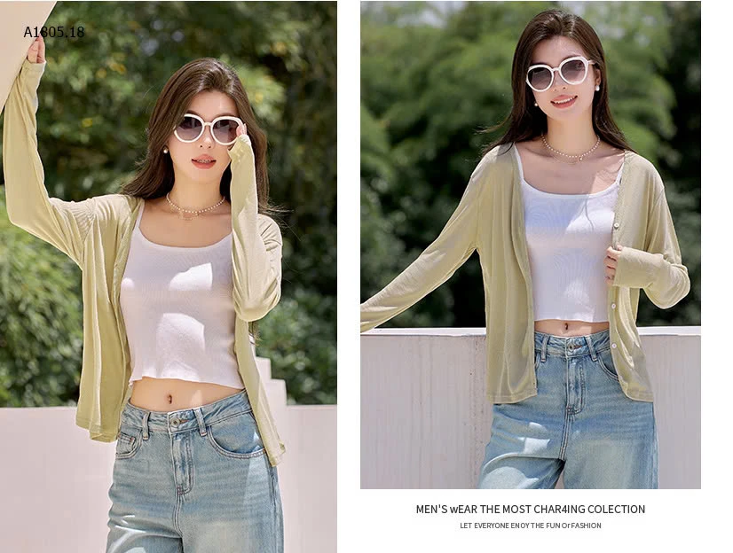 CARDIGAN LEN MỎNG MẶC ĐIỀU HÒA- sỉ 95k
