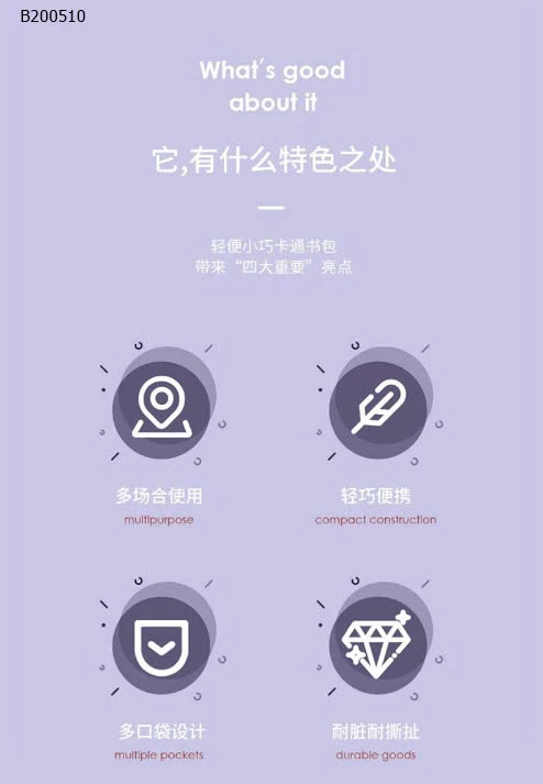 BALÔ HỌC SINH HOẠ TIẾT HOẠT HÌNH KÈM MÓC KHOÁ - Sỉ 183k/c (kèm móc khoá)