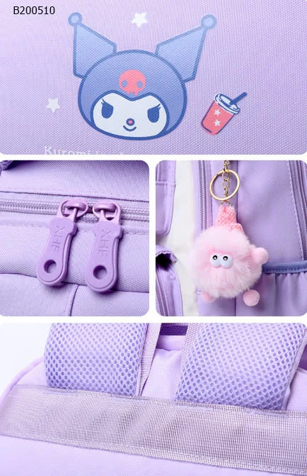 BALÔ HỌC SINH HOẠ TIẾT HOẠT HÌNH KÈM MÓC KHOÁ - Sỉ 183k/c (kèm móc khoá)