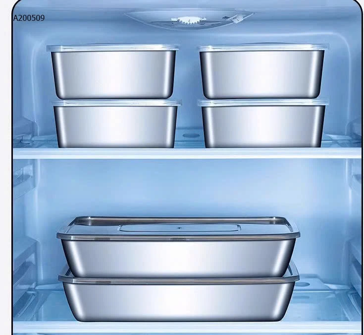  SET  5 HỘP INOX KÈM NẮP NHỰA - Size 13,5 x 6 x 10cm-Sỉ 40k/ set