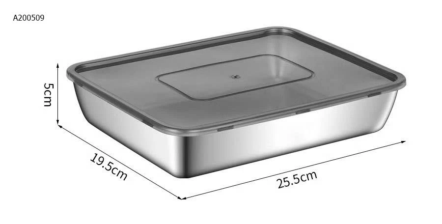  SET  5 HỘP INOX KÈM NẮP NHỰA - Size 13,5 x 6 x 10cm-Sỉ 40k/ set