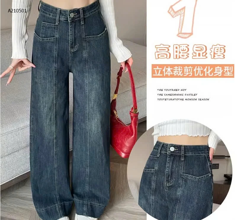 QUẦN JEAN XUÔNG VIỀN GÂN  - sỉ 165k