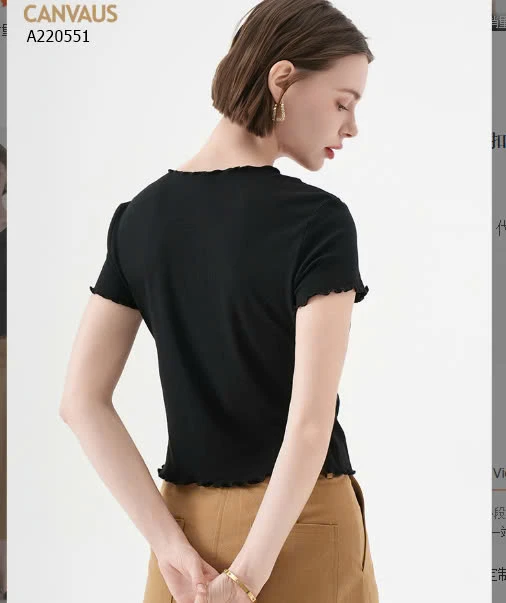ÁO THUN CỔ V CANVAUS NỮ - sỉ 199k