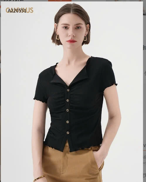 ÁO THUN CỔ V CANVAUS NỮ - sỉ 199k