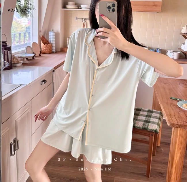 BỘ MẶC NHÀ TRƠN MÀU CHO NỮ- sỉ 198k