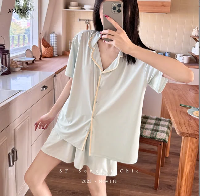 BỘ MẶC NHÀ TRƠN MÀU CHO NỮ- sỉ 198k