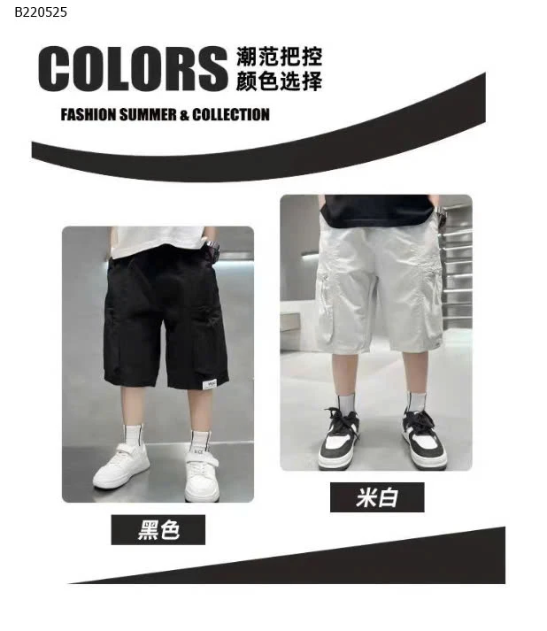 QUẦN SHORT TÚI HỘP BÉ TRAI -Sỉ 103k 