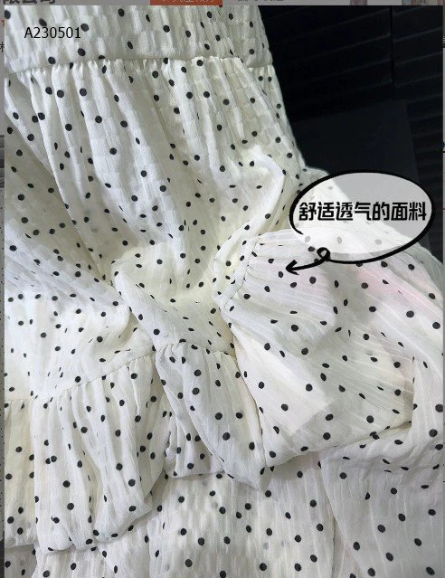 CHÂN VÁY CHẤM BI TQXK  - sỉ 160k