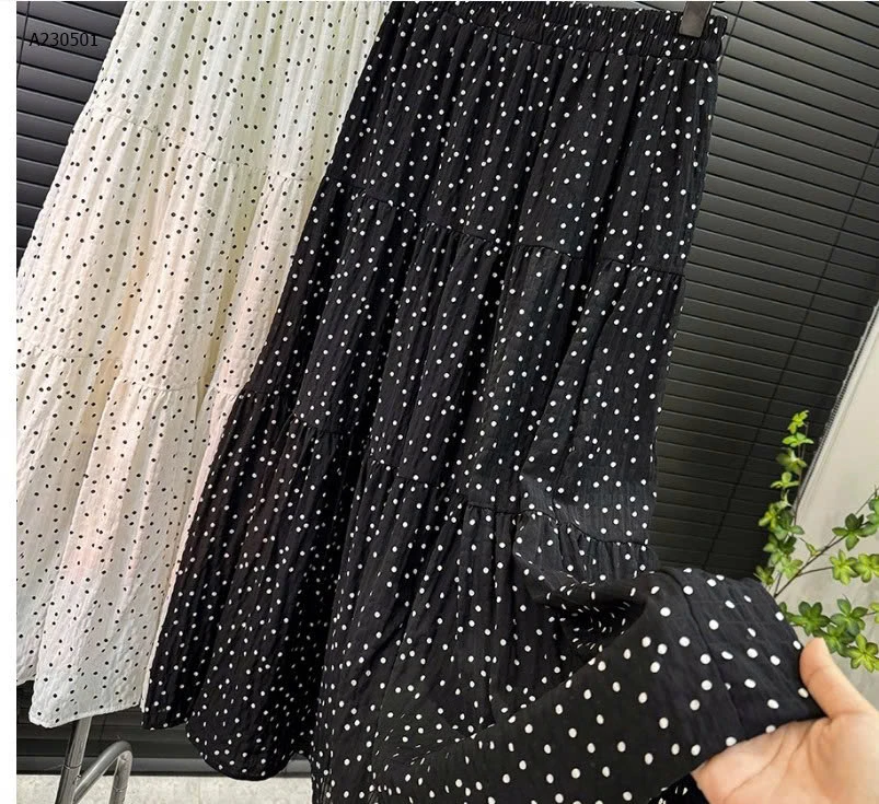 CHÂN VÁY CHẤM BI TQXK  - sỉ 160k