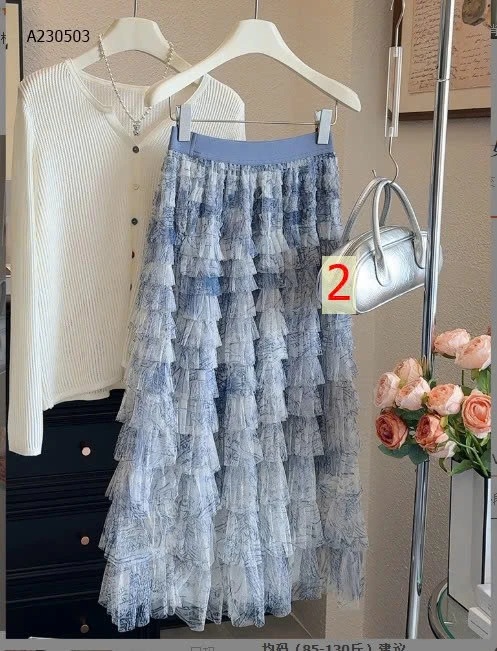 CHÂN VÁY VOAN TẦNG CÔNG CHÚA ANNA - si 208k