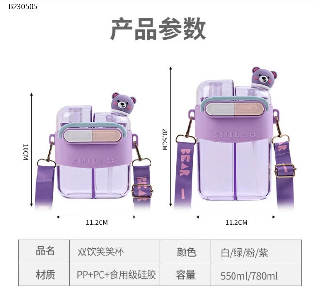  BÌNH NƯỚC DỄ THƯƠNG CHO BÉ-Sỉ 550ml: 107k         780ml: 114k 