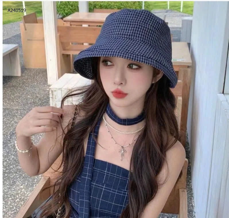  BUCKET HAT CARO – Mũ vải kẻ gập gọn - sỉ 70k