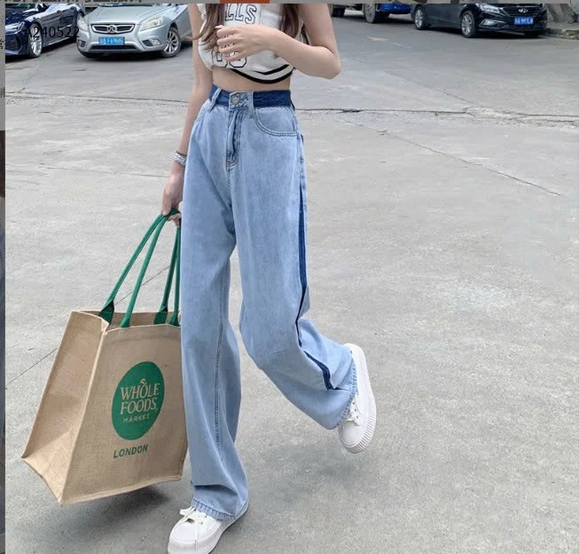 QUẦN JEAN SUÔNG PHỐI VIỀN  - sỉ 138k