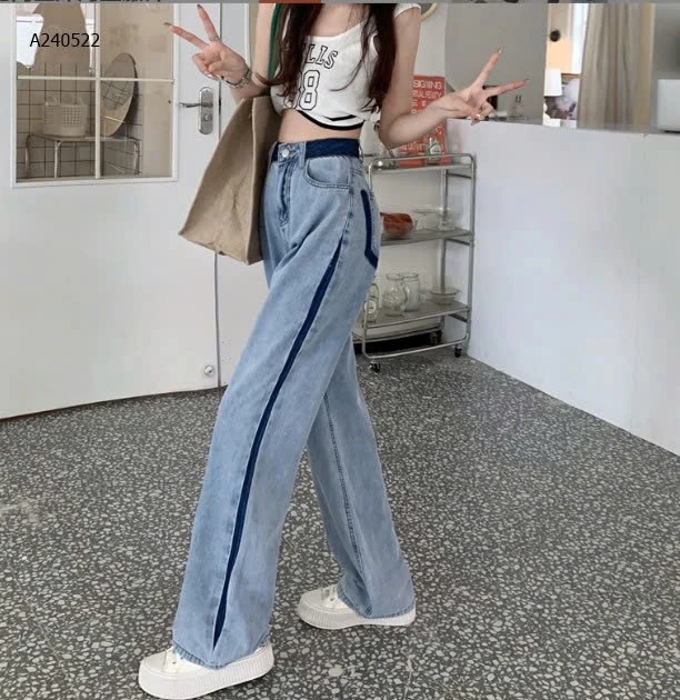 QUẦN JEAN SUÔNG PHỐI VIỀN  - sỉ 138k