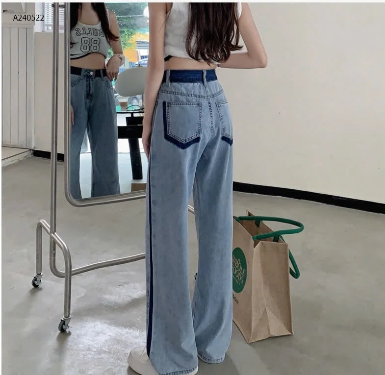 QUẦN JEAN SUÔNG PHỐI VIỀN  - sỉ 138k