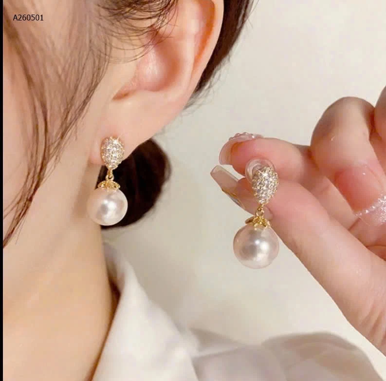 Set 7 đôi bông tai ngọc trai S925 HongKong style - sỉ 198k