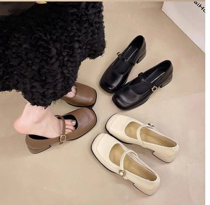 GIÀY MARY JANE ĐẾ VUÔNG THẤP  - sỉ 155k