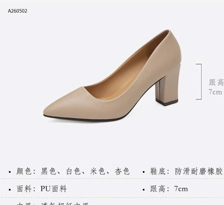 GIÀY CÔNG SỞ GÓT VUÔNG NỮ  - sỉ 119k