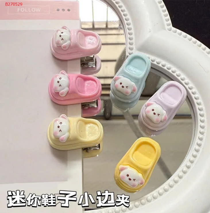 SET 6 KẸP TÓC HÌNH DÉP MINI CUTE- Sỉ 28k/set 6c mix random