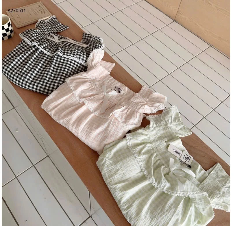 VÁY NGỦ KẺ KÈM ĐỆM NGỰC MAD NONO   - sỉ 185k