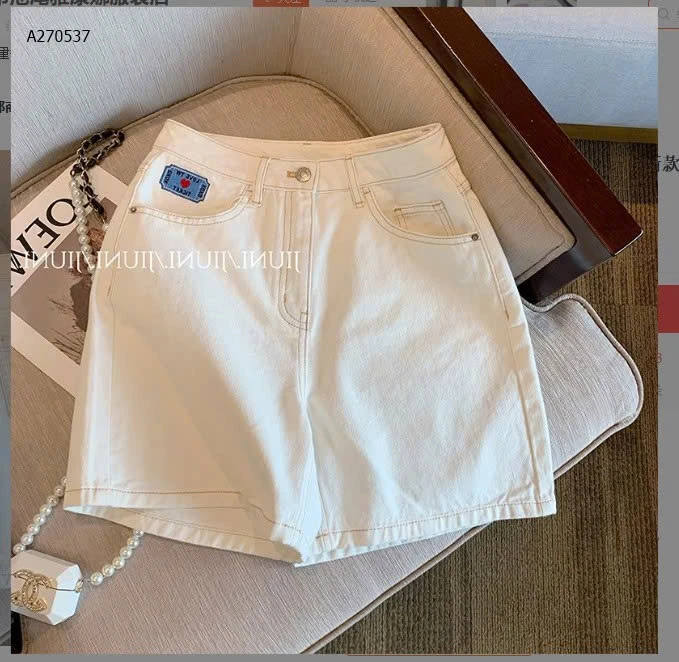 QUẦN SHORT TRẮNG THÊU GẤU BEAR-Sỉ 110k