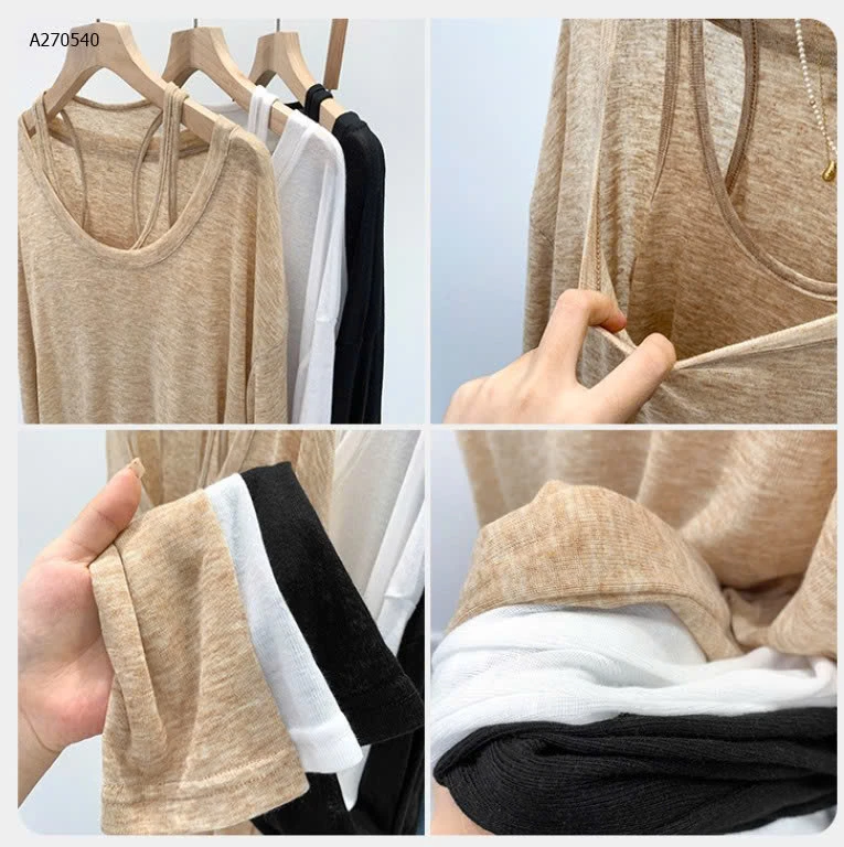 ÁO THUN DÀI TAY 2 MẢNH -Sỉ 145k