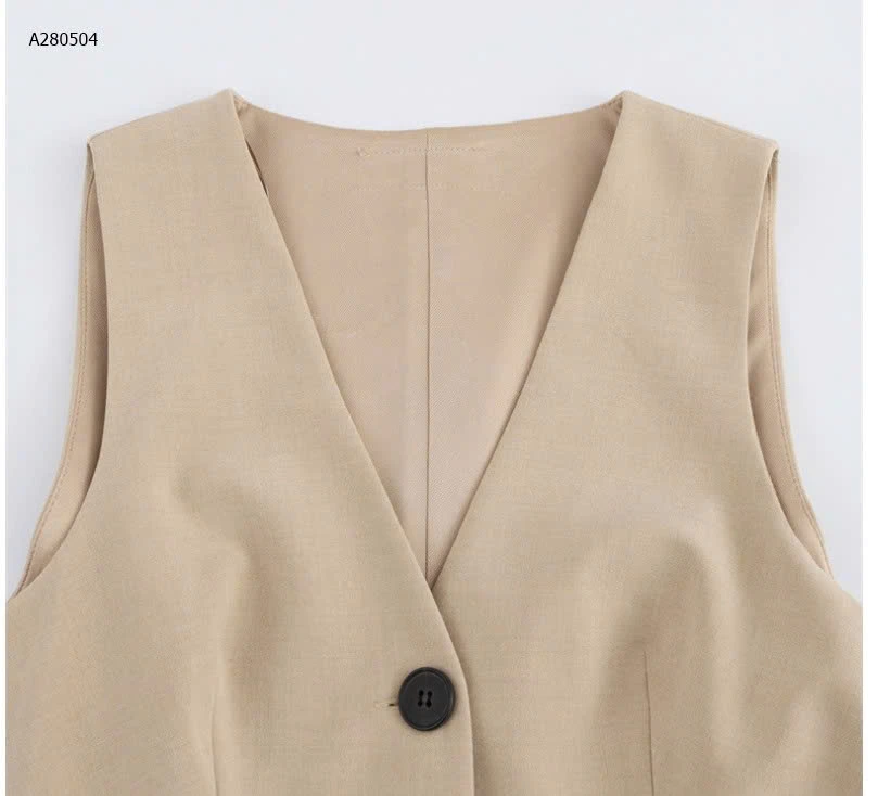 SET ÁO VEST SÁT NÁCH MIX CHÂN VÁY XẾP LY NỮ KASLEAD - sỉ 253k