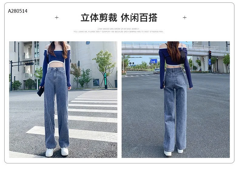 QUẦN JEAN NỮ ỐNG RỘNG - sỉ 132k