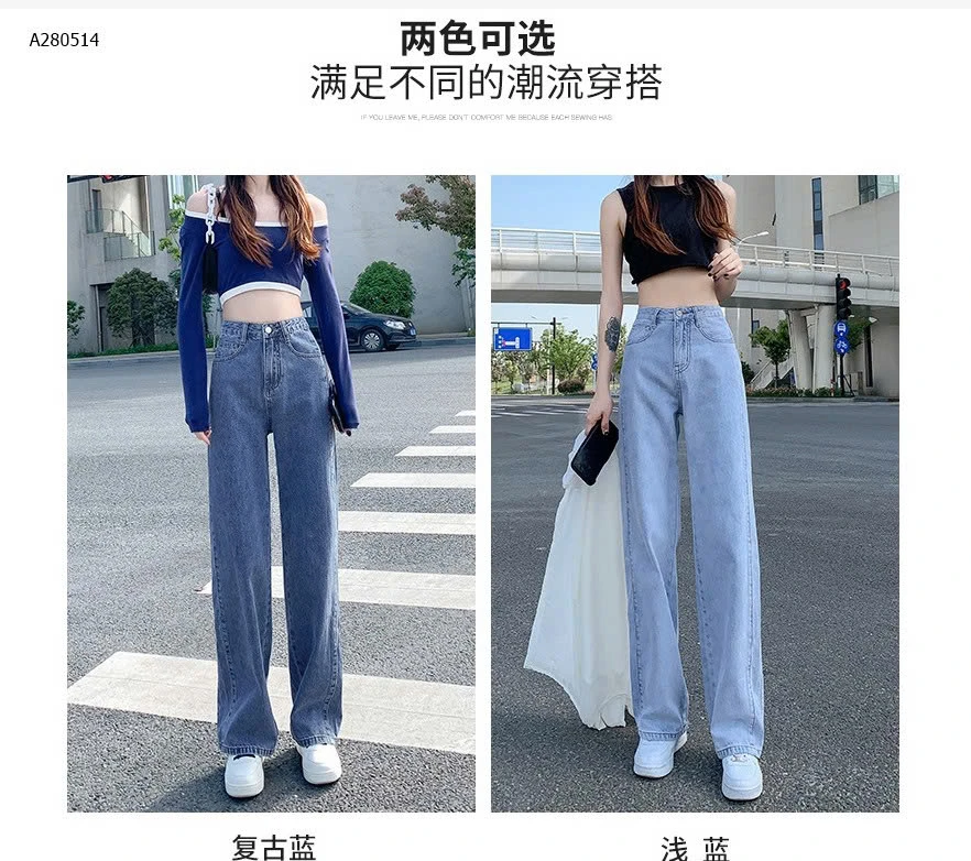 QUẦN JEAN NỮ ỐNG RỘNG - sỉ 132k