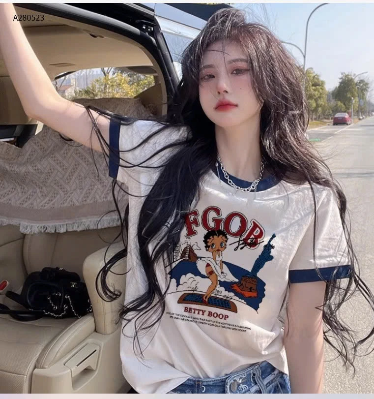 ÁO PHÔNG TRẮNG PHỐI VIỀN QC  - sỉ 107k