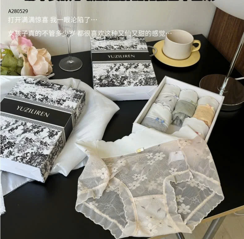 SET 6C QUẦN LÓT REN YUZILIREN NỮ - Sỉ 116k/1 set 6 chiếc mix màu 