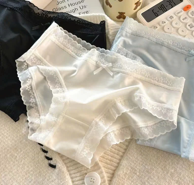 SET 10 QUẦN CHIP VIỀN REN MIX MÀU  - Sỉ 105k/1 set 10 chiếc mix màu 