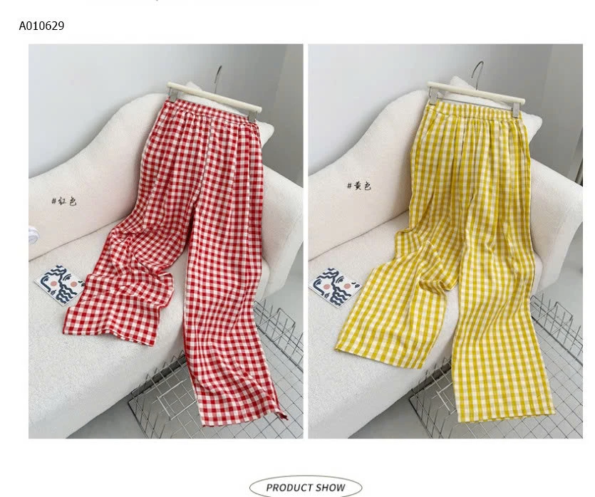 QUẦN CARO DÁNG SUÔNG-Sỉ 115k