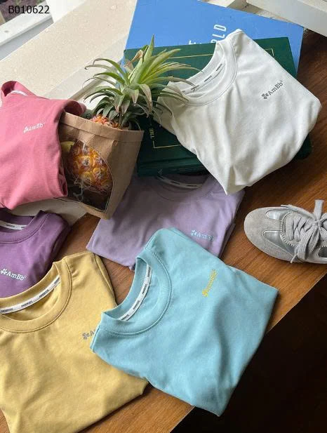 ÁO PHÔNG TRƠN DÁNG NGẮN AMBB   - sỉ sz 90-150: 102k sz 160: 112k sz 170: 121k