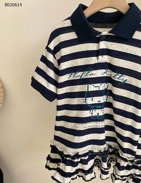 VÁY KẺ HELLO KITTY XINH XỈU  -sỉ 186k