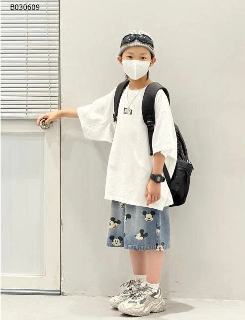 QUẦN SHORT JEAN LỬNG MICKEY CHO BT - sỉ 185k