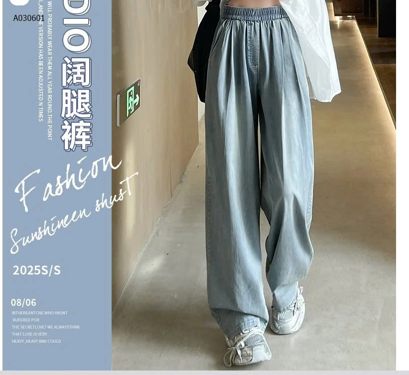 QUẦN JEAN TENCEL ỐNG RỘNG -Sỉ 160k