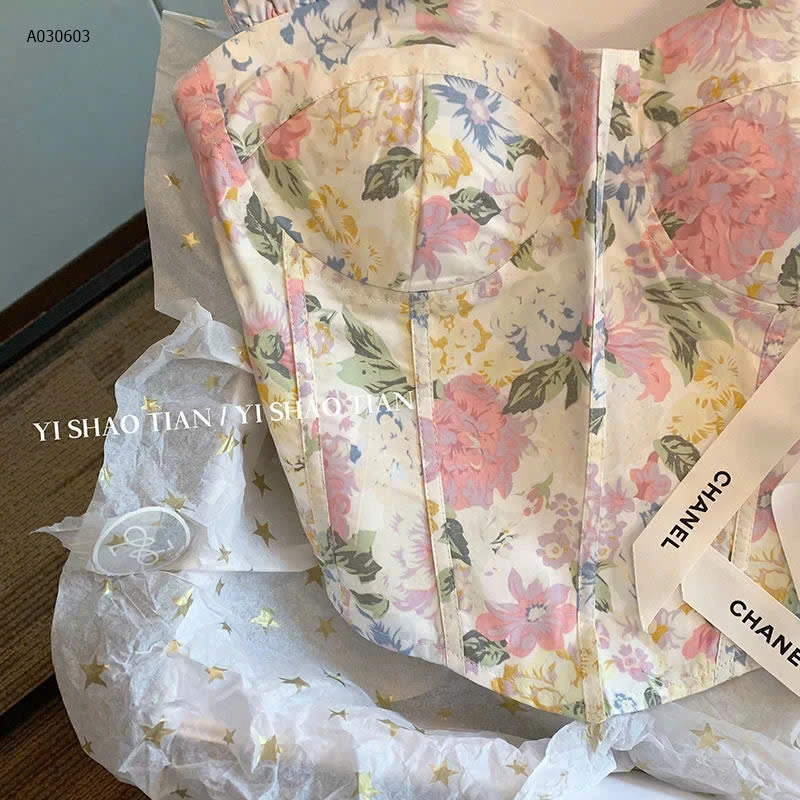 ÁO HOA DÁNG CROPTOP -Sỉ 113k